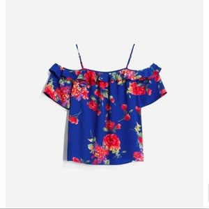 Skies Are Blue Floral off‎ the shoulder blouse